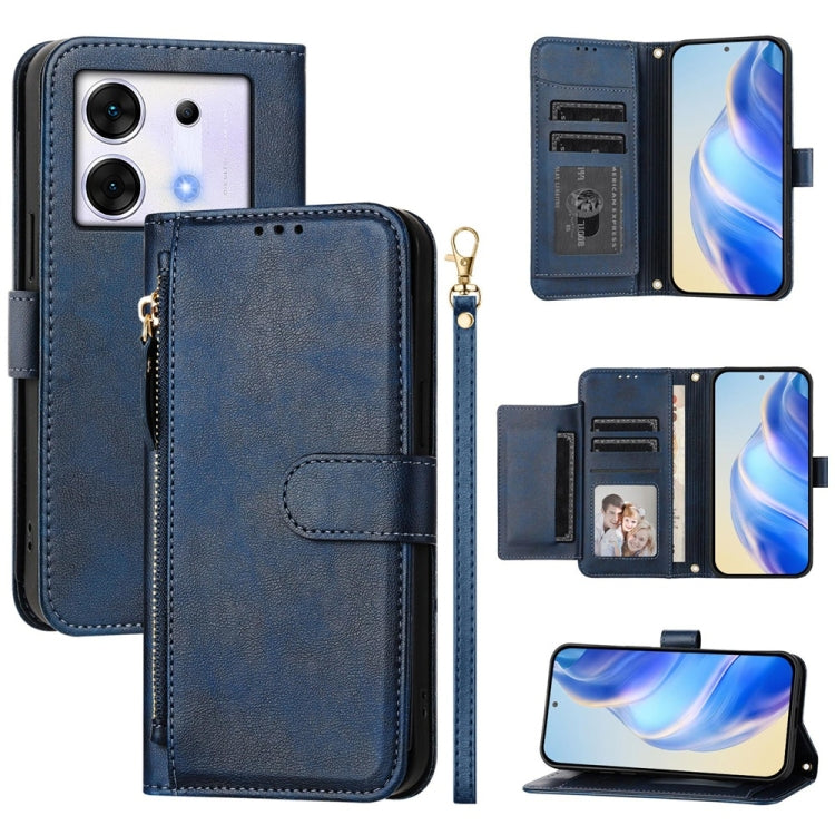 Multi-Card Slots Zipper Wallet Leather Phone Case, For Infinix Note 40 Pro / Note 40 Pro+, For Infinix Note 40 4G, For Infinix Hot 40 / Hot 40 Pro, For Infinix Zero 30 4G, For Infinix Zero 30 5G, For Infinix Hot 30 5G                                   ...