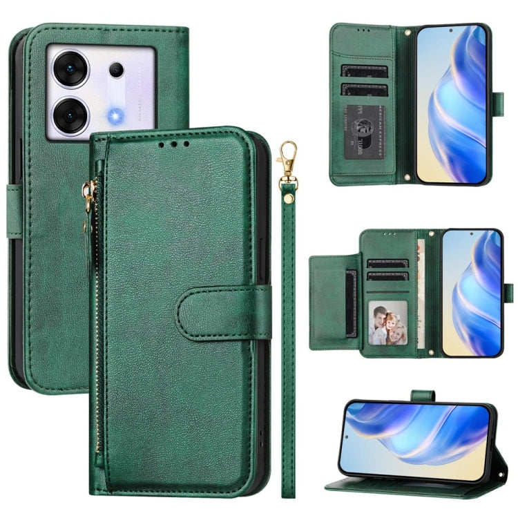 Multi-Card Slots Zipper Wallet Leather Phone Case, For Infinix Note 40 Pro / Note 40 Pro+, For Infinix Note 40 4G, For Infinix Hot 40 / Hot 40 Pro, For Infinix Zero 30 4G, For Infinix Zero 30 5G, For Infinix Hot 30 5G                                   ...