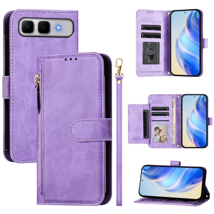 Multi-Card Slots Zipper Wallet Leather Phone Case, For Infinix GT 50 Pro 5G, For Infinix Note Edge 5G, For Infinix Smart 20 4G, For Infinix Note 60 5G / Note 60 Pro 5G, For Infinix Smart 10 Plus 4G, For Infinix Smart 10 4G, For Infinix GT 30 Pro       ...