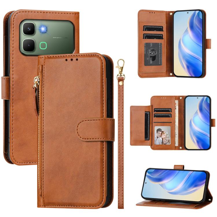 Multi-Card Slots Zipper Wallet Leather Phone Case, For Infinix GT 50 Pro 5G, For Infinix Note Edge 5G, For Infinix Smart 20 4G, For Infinix Note 60 5G / Note 60 Pro 5G, For Infinix Smart 10 Plus 4G, For Infinix Smart 10 4G, For Infinix GT 30 Pro       ...