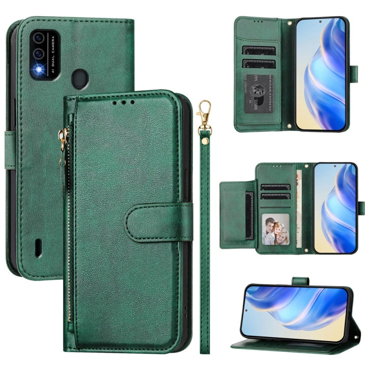 Multi-Card Slots Zipper Wallet Leather Phone Case, For Itel A60 / A60s, For Itel S23+, For Itel S23, For Itel S18 / Vision 5, For Itel P40, For Itel P38, For Itel S17 S661W / Vision 3, For Itel A48