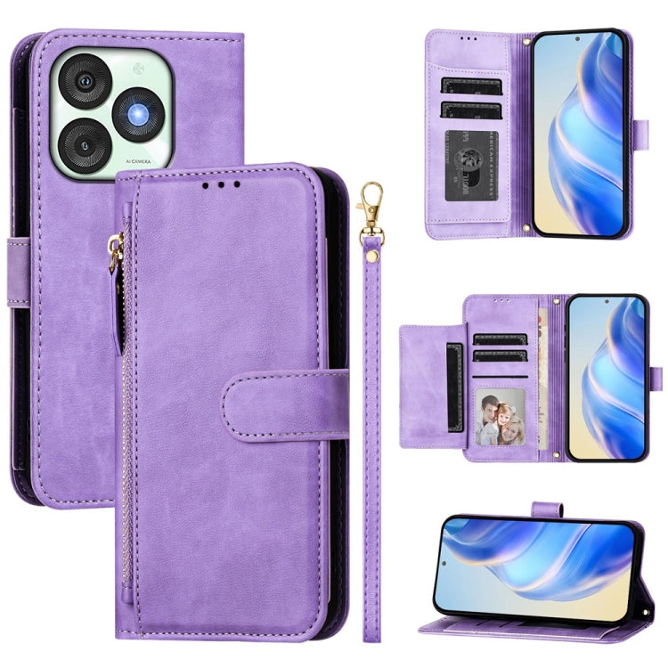 Multi-Card Slots Zipper Wallet Leather Phone Case, For Itel A200 4G / A200+ 4G, For Itel A95 5G, For Itel A90, For Itel City 100, For Itel Power 70, For Itel A80, For Itel A50C, For Itel A50