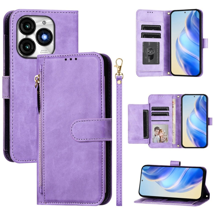 Multi-Card Slots Zipper Wallet Leather Phone Case, For Itel A23 Pro, For Itel P55 5G, For Itel RS4 S666LN, For Itel S24, For Itel P55+, For Itel P55 4G, For Itel A05s, For Itel A70
