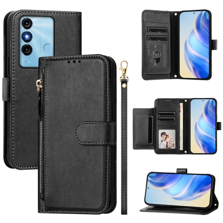 Multi-Card Slots Zipper Wallet Leather Phone Case, For Itel A60 / A60s, For Itel S23+, For Itel S23, For Itel S18 / Vision 5, For Itel P40, For Itel P38, For Itel S17 S661W / Vision 3, For Itel A48