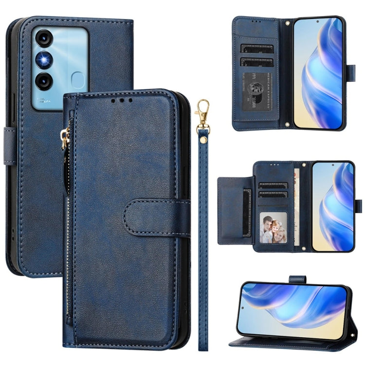 Multi-Card Slots Zipper Wallet Leather Phone Case, For Itel A60 / A60s, For Itel S23+, For Itel S23, For Itel S18 / Vision 5, For Itel P40, For Itel P38, For Itel S17 S661W / Vision 3, For Itel A48