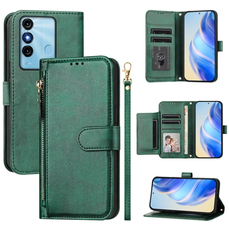 Multi-Card Slots Zipper Wallet Leather Phone Case, For Itel A60 / A60s, For Itel S23+, For Itel S23, For Itel S18 / Vision 5, For Itel P40, For Itel P38, For Itel S17 S661W / Vision 3, For Itel A48