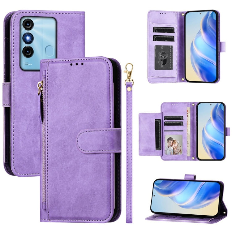 Multi-Card Slots Zipper Wallet Leather Phone Case, For Itel A60 / A60s, For Itel S23+, For Itel S23, For Itel S18 / Vision 5, For Itel P40, For Itel P38, For Itel S17 S661W / Vision 3, For Itel A48