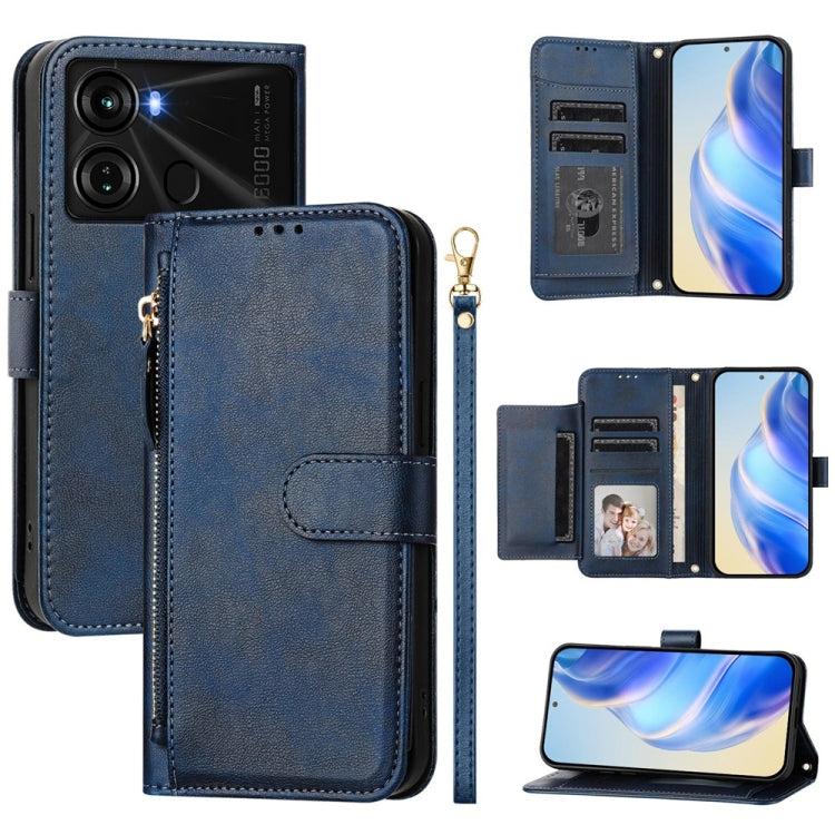 Multi-Card Slots Zipper Wallet Leather Phone Case, For Itel A60 / A60s, For Itel S23+, For Itel S23, For Itel S18 / Vision 5, For Itel P40, For Itel P38, For Itel S17 S661W / Vision 3, For Itel A48