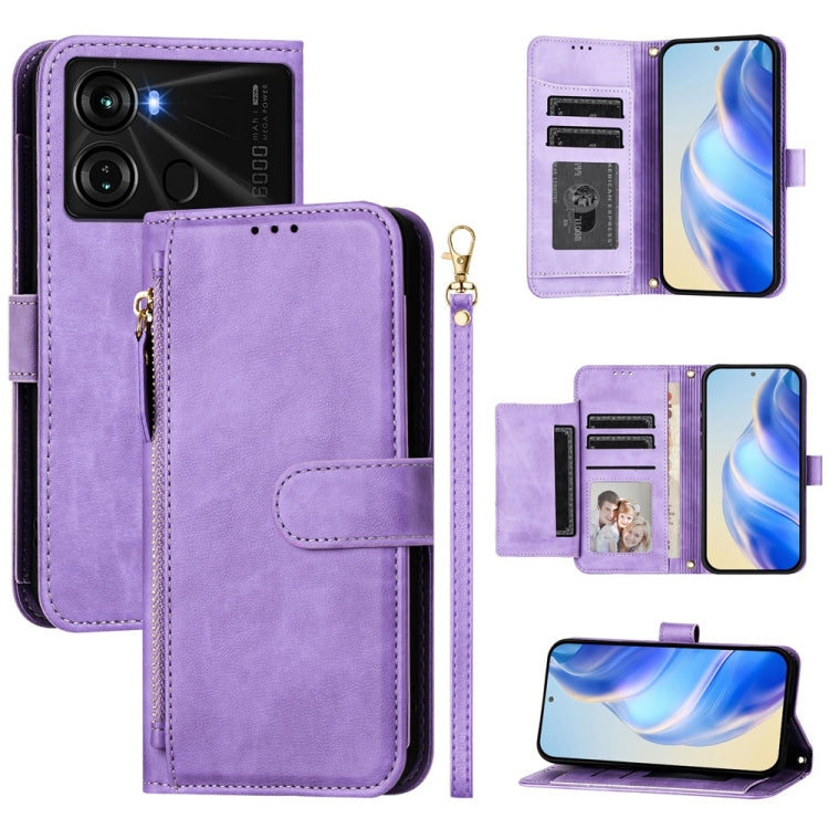 Multi-Card Slots Zipper Wallet Leather Phone Case, For Itel A60 / A60s, For Itel S23+, For Itel S23, For Itel S18 / Vision 5, For Itel P40, For Itel P38, For Itel S17 S661W / Vision 3, For Itel A48
