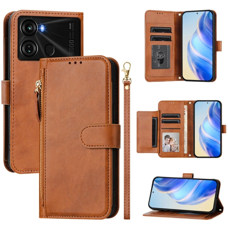 Multi-Card Slots Zipper Wallet Leather Phone Case, For Itel A60 / A60s, For Itel S23+, For Itel S23, For Itel S18 / Vision 5, For Itel P40, For Itel P38, For Itel S17 S661W / Vision 3, For Itel A48