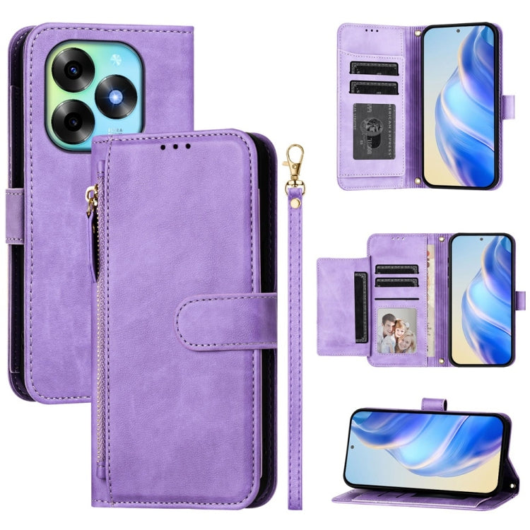 Multi-Card Slots Zipper Wallet Leather Phone Case, For Itel A60 / A60s, For Itel S23+, For Itel S23, For Itel S18 / Vision 5, For Itel P40, For Itel P38, For Itel S17 S661W / Vision 3, For Itel A48