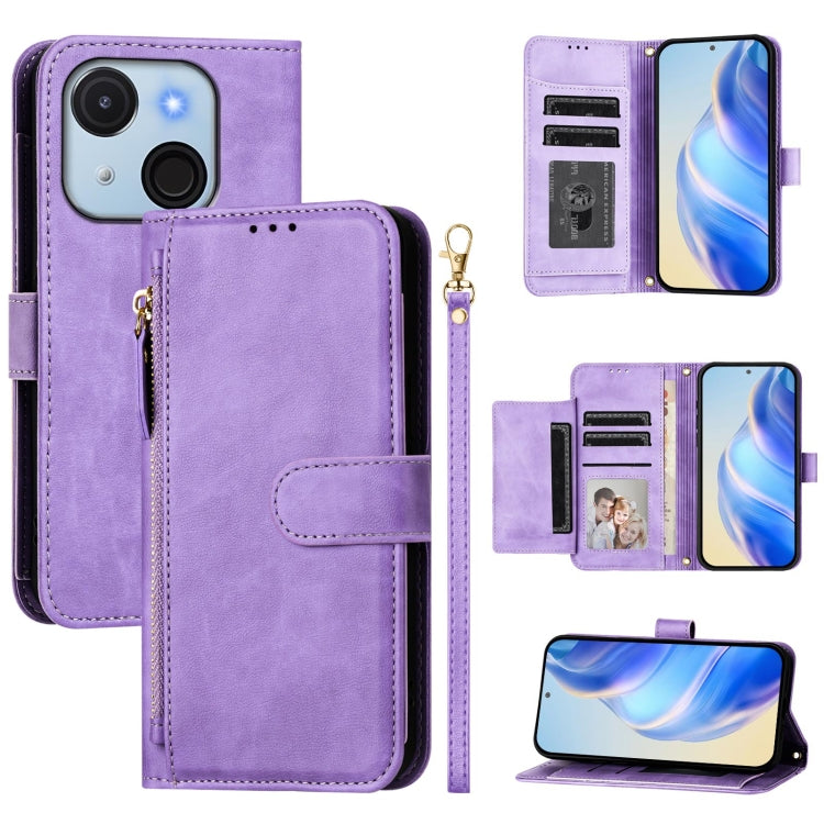 Multi-Card Slots Zipper Wallet Leather Phone Case, For Itel A200 4G / A200+ 4G, For Itel A95 5G, For Itel A90, For Itel City 100, For Itel Power 70, For Itel A80, For Itel A50C, For Itel A50