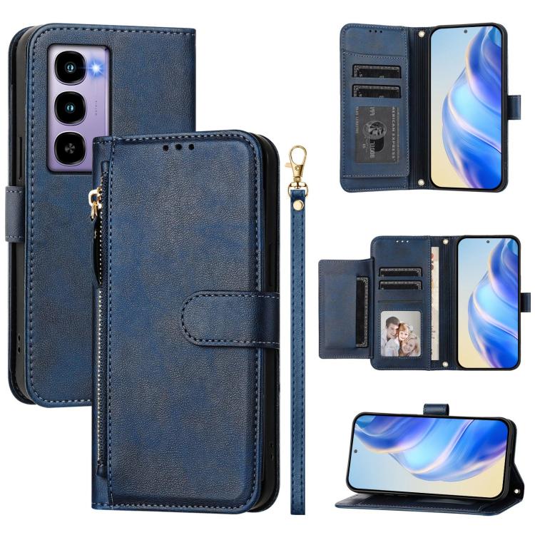 Multi-Card Slots Zipper Wallet Leather Phone Case, For Itel A200 4G / A200+ 4G, For Itel A95 5G, For Itel A90, For Itel City 100, For Itel Power 70, For Itel A80, For Itel A50C, For Itel A50