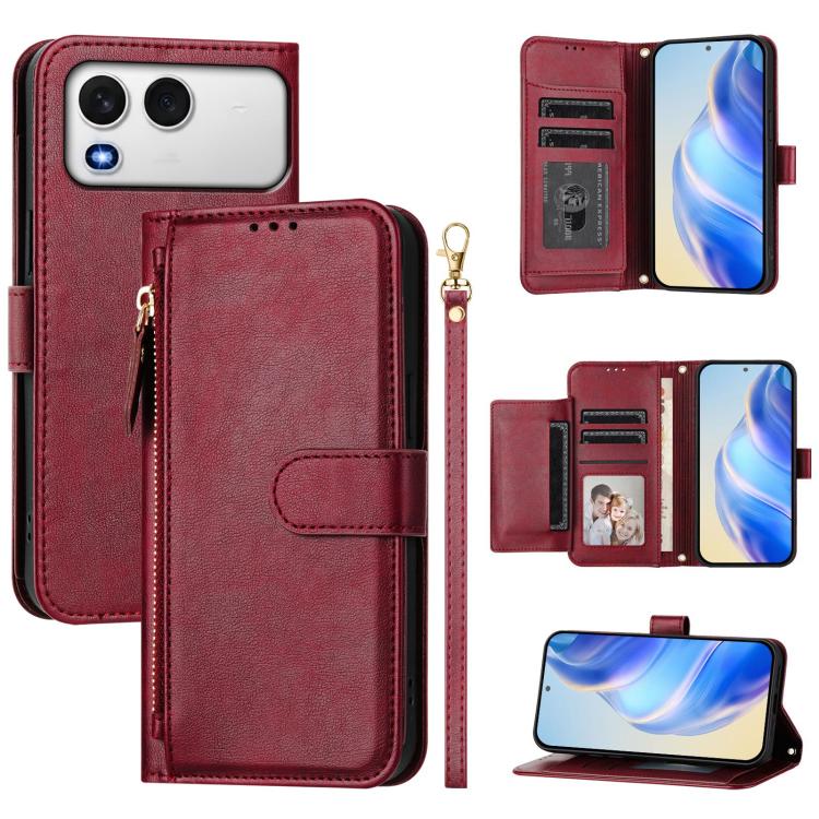 Multi-Card Slots Zipper Wallet Leather Phone Case, For Itel A200 4G / A200+ 4G, For Itel A95 5G, For Itel A90, For Itel City 100, For Itel Power 70, For Itel A80, For Itel A50C, For Itel A50