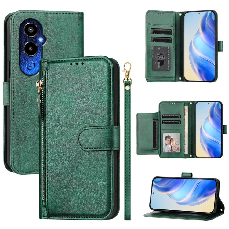 Multi-Card Slots Zipper Wallet Leather Phone Case, For Tecno Pova 4 Pro, For Tecno Pova 4, For Tecno Pova Neo 2, For Tecno Spark Go 2022 / Spark 8C / Spark 9, For Tecno Spark 9T / Spark 9 Pro, For Tecno Pova 3, For Tecno Pop 5, For Tecno Spark 7P