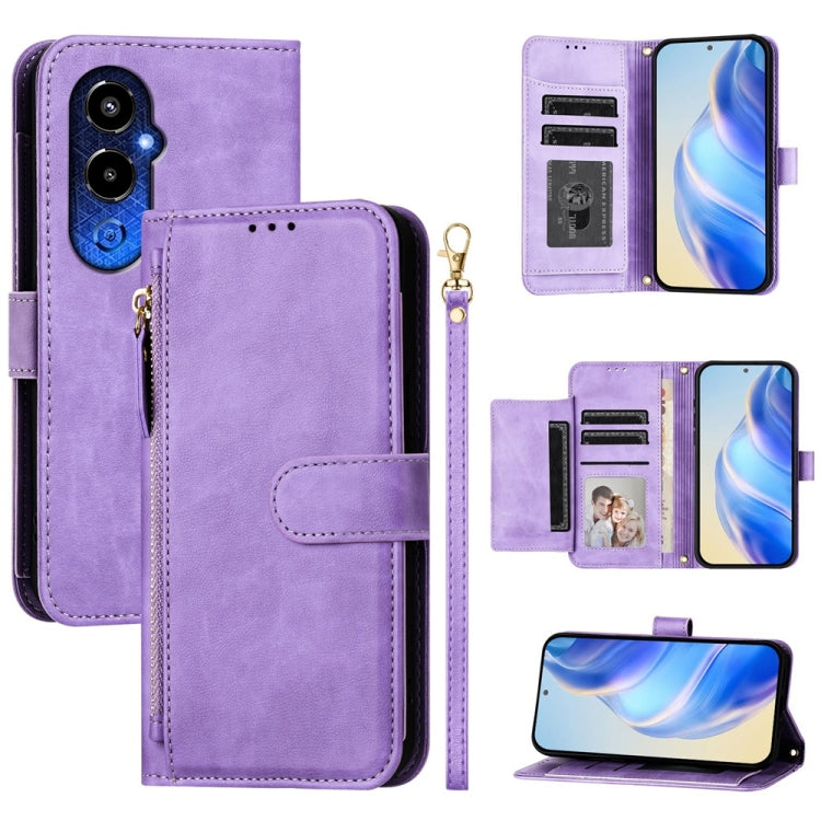 Multi-Card Slots Zipper Wallet Leather Phone Case, For Tecno Pova 4 Pro, For Tecno Pova 4, For Tecno Pova Neo 2, For Tecno Spark Go 2022 / Spark 8C / Spark 9, For Tecno Spark 9T / Spark 9 Pro, For Tecno Pova 3, For Tecno Pop 5, For Tecno Spark 7P