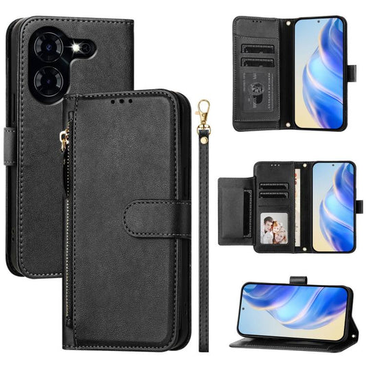 Multi-Card Slots Zipper Wallet Leather Phone Case, For Tecno Pova 5, For Tecno Camon 20 Premier, For Tecno Camon 20 4G / Camon 20 Pro 4G, For Tecno Pop 7 / Pop 7 Pro / Spark Go 2023, For Tecno Spark 10 5G, For Tecno Spark 10C / Spark 10 4G             ...