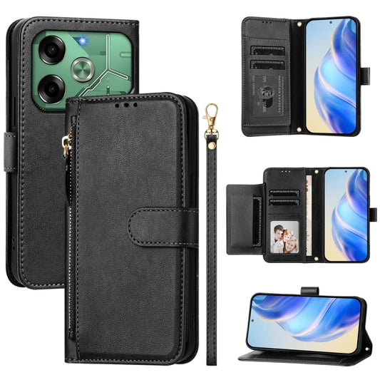Multi-Card Slots Zipper Wallet Leather Phone Case, For Tecno Pova 6 4G, For Tecno Pova 6 5G / Pova 6 Pro 5G, For Tecno Camon 30 Pro 5G, For Tecno Camon 30 4G / 5G, For Tecno Spark 20 Pro+ 4G, For Tecno Spark Go 2024, For Tecno Pova 5 Pro               ...