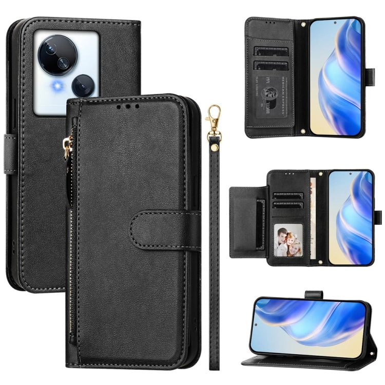 Multi-Card Slots Zipper Wallet Leather Phone Case, For Tecno Pova 5, For Tecno Camon 20 Premier, For Tecno Camon 20 4G / Camon 20 Pro 4G, For Tecno Pop 7 / Pop 7 Pro / Spark Go 2023, For Tecno Spark 10 5G, For Tecno Spark 10C / Spark 10 4G             ...