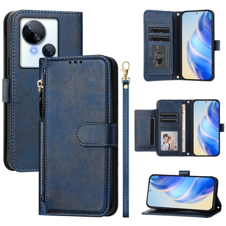 Multi-Card Slots Zipper Wallet Leather Phone Case, For Tecno Pova 5, For Tecno Camon 20 Premier, For Tecno Camon 20 4G / Camon 20 Pro 4G, For Tecno Pop 7 / Pop 7 Pro / Spark Go 2023, For Tecno Spark 10 5G, For Tecno Spark 10C / Spark 10 4G             ...