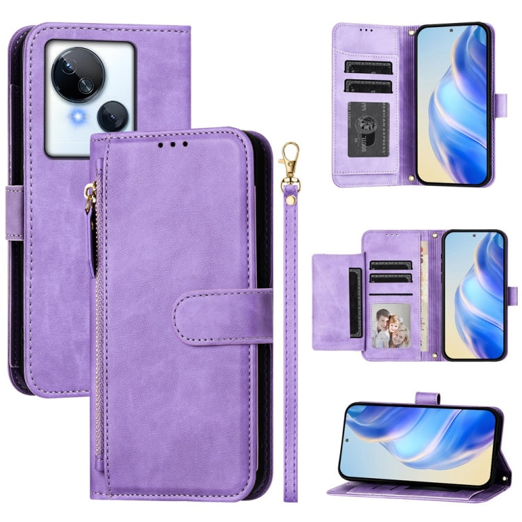 Multi-Card Slots Zipper Wallet Leather Phone Case, For Tecno Pova 5, For Tecno Camon 20 Premier, For Tecno Camon 20 4G / Camon 20 Pro 4G, For Tecno Pop 7 / Pop 7 Pro / Spark Go 2023, For Tecno Spark 10 5G, For Tecno Spark 10C / Spark 10 4G             ...