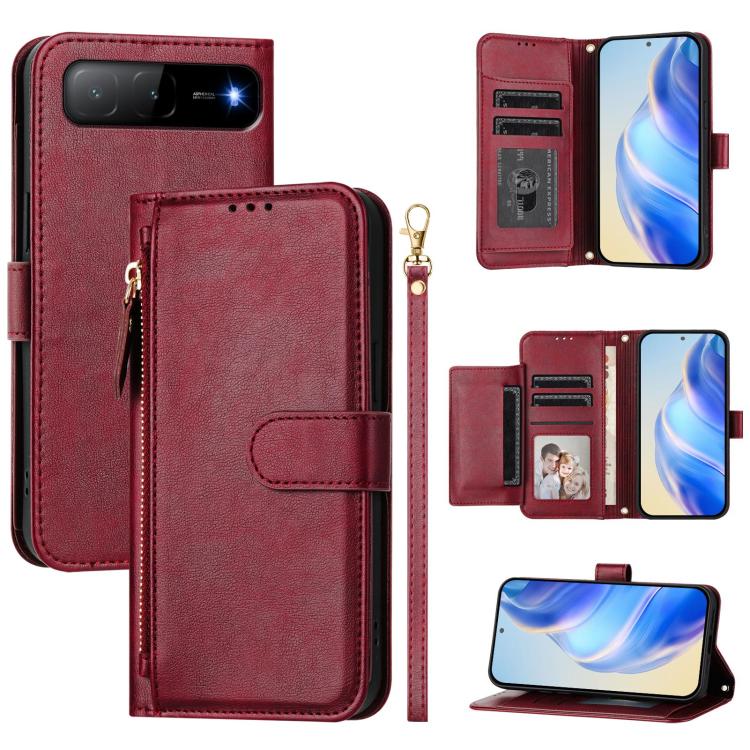 Multi-Card Slots Zipper Wallet Leather Phone Case, For Tecno Spark Go 5G 2025 / Hot 60i 5G, For Tecno Spark 30C, For Tecno Camon 20 Pro 5G, For Tecno Spark 20 Pro 5G, For Tecno Pop 6C, For Tecno Spark 10 Pro Magic Magenta, For Tecno Camon 30 Premier 5G...