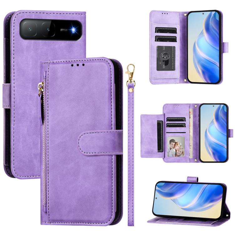 Multi-Card Slots Zipper Wallet Leather Phone Case, For Tecno Spark Go 5G 2025 / Hot 60i 5G, For Tecno Spark 30C, For Tecno Camon 20 Pro 5G, For Tecno Spark 20 Pro 5G, For Tecno Pop 6C, For Tecno Spark 10 Pro Magic Magenta, For Tecno Camon 30 Premier 5G...