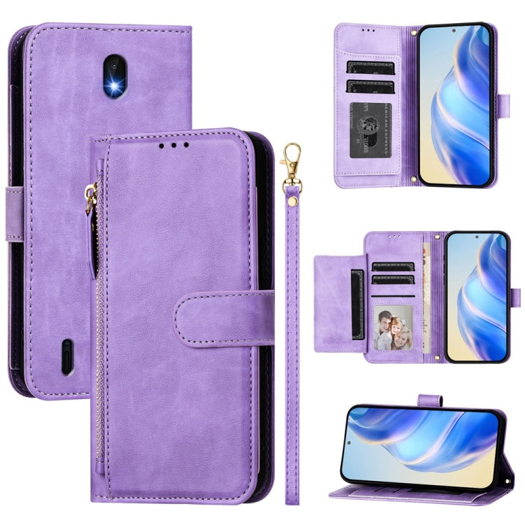 Multi-Card Slots Zipper Wallet Leather Phone Case, For Nokia G400, For Nokia G21 / G11, For Nokia C30, For Nokia C01 Plus / C1 2nd Edition, For Nokia XR20, For Nokia C10 / C20, For Nokia X20 / X10, For Nokia G20 / G10 / 6.3