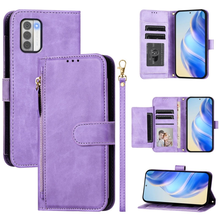 Multi-Card Slots Zipper Wallet Leather Phone Case, For Nokia G42 / G310, For Nokia C300, For Nokia C22, For Nokia C12, For Nokia G22, For Nokia C32, For Nokia C02, For Nokia X30