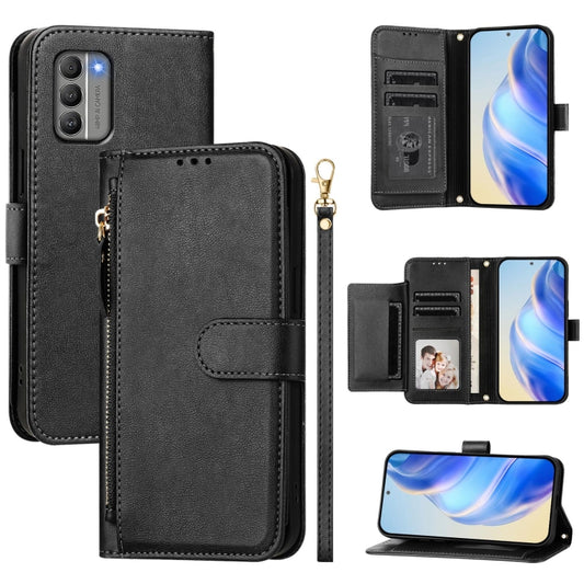 Multi-Card Slots Zipper Wallet Leather Phone Case, For Nokia G400, For Nokia G21 / G11, For Nokia C30, For Nokia C01 Plus / C1 2nd Edition, For Nokia XR20, For Nokia C10 / C20, For Nokia X20 / X10, For Nokia G20 / G10 / 6.3