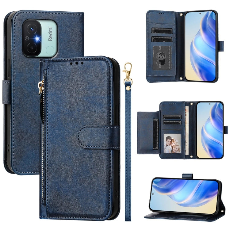 Multi-Card Slots Zipper Wallet Leather Phone Case, For Redmi Note 12 4G Global, For Redmi A1 4G / A2 4G, For Redmi Note 12 Explorer / 12 Pro+ 5G, For Redmi Note 12 Pro Speed / 12 Pro 5G, For Redmi Note 12 5G Global, For Redmi 12C / 11A                 ...