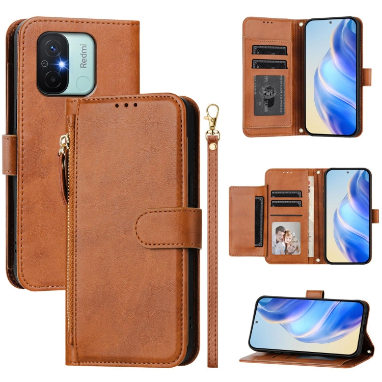 Multi-Card Slots Zipper Wallet Leather Phone Case, For Redmi Note 12 4G Global, For Redmi A1 4G / A2 4G, For Redmi Note 12 Explorer / 12 Pro+ 5G, For Redmi Note 12 Pro Speed / 12 Pro 5G, For Redmi Note 12 5G Global, For Redmi 12C / 11A                 ...