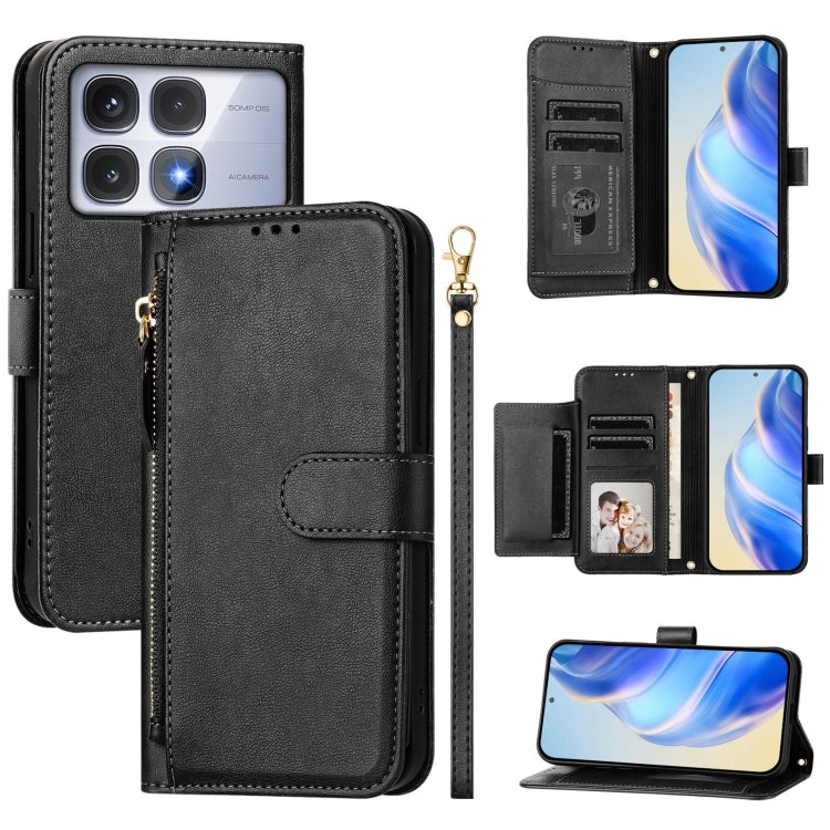 Multi-Card Slots Zipper Wallet Leather Phone Case, For Redmi Note 14 5G, For Redmi 14C 4G, For Redmi K70 Ultra 5G, For Redmi 13 5G / 4G Global, For Redmi A3 4G Global / A3X 4G, For Redmi Note 13 Pro 4G Global, For Redmi Note 13 4G Global               ...