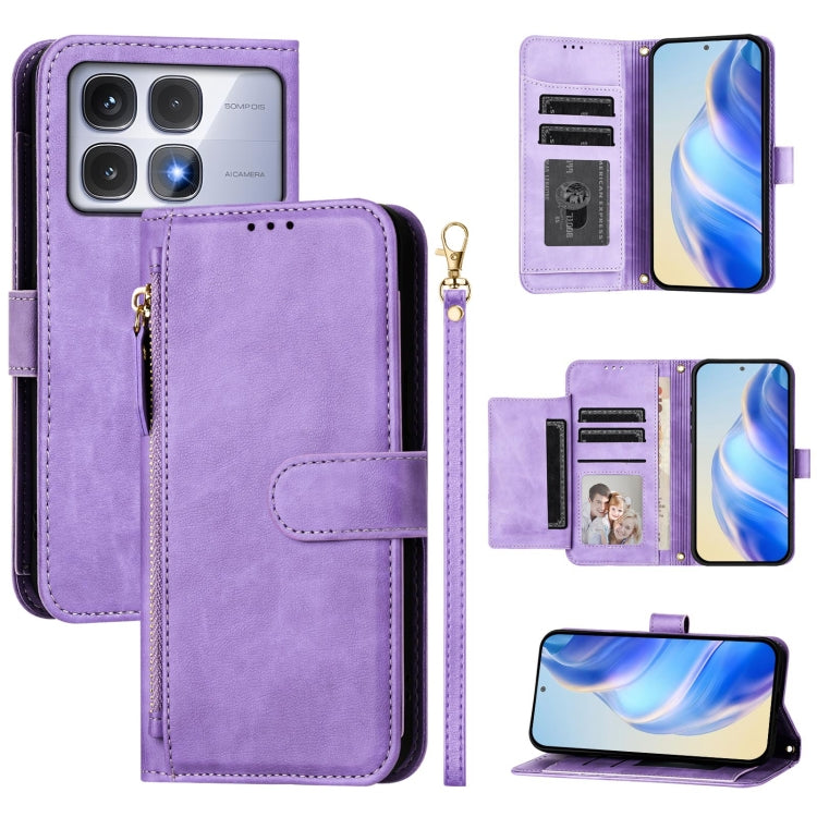 Multi-Card Slots Zipper Wallet Leather Phone Case, For Redmi Note 14 5G, For Redmi 14C 4G, For Redmi K70 Ultra 5G, For Redmi 13 5G / 4G Global, For Redmi A3 4G Global / A3X 4G, For Redmi Note 13 Pro 4G Global, For Redmi Note 13 4G Global               ...