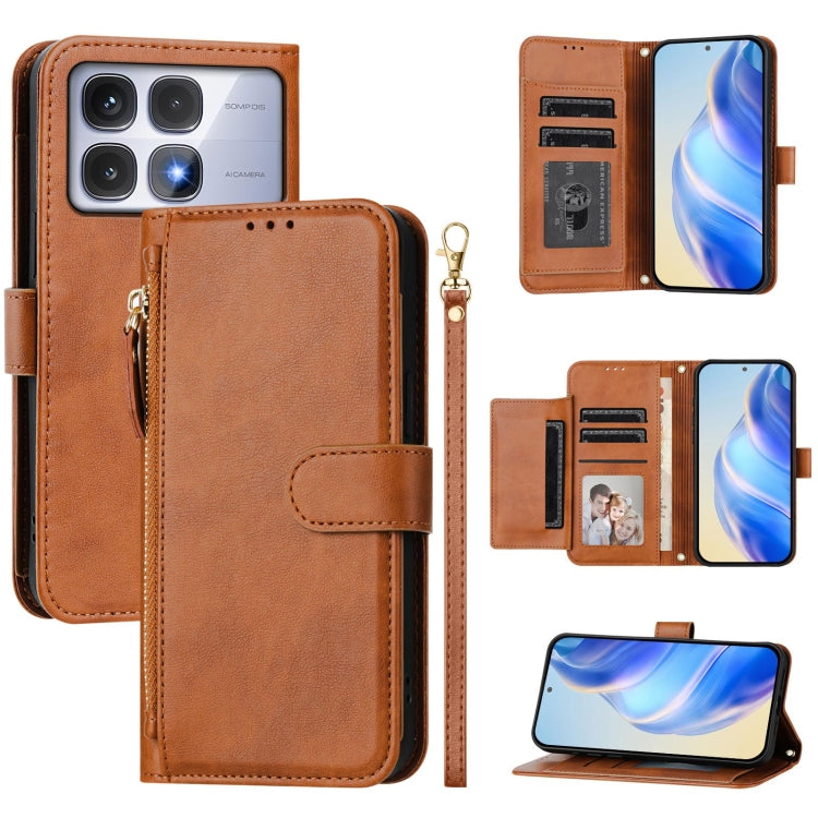 Multi-Card Slots Zipper Wallet Leather Phone Case, For Redmi Note 14 5G, For Redmi 14C 4G, For Redmi K70 Ultra 5G, For Redmi 13 5G / 4G Global, For Redmi A3 4G Global / A3X 4G, For Redmi Note 13 Pro 4G Global, For Redmi Note 13 4G Global               ...