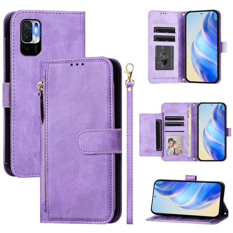Multi-Card Slots Zipper Wallet Leather Phone Case, For Redmi Note 11 Pro+ 5G Europe, For Redmi Note 10 5G / Note 10T 5G, For Redmi Note 10 Pro 4G / Note 10 Pro Max, For Redmi Note 9T Global