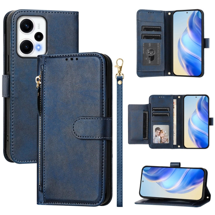 Multi-Card Slots Zipper Wallet Leather Phone Case, For Redmi Note 13 5G Global, For Redmi 13C 4G, For Redmi Note 13 Pro+ 5G Global, For Redmi K60 Ultra, For Redmi 12 5G / 4G Global / Note 12R, For Xiaomi Poco F5 / Redmi Note 12 Turbo 5G                ...