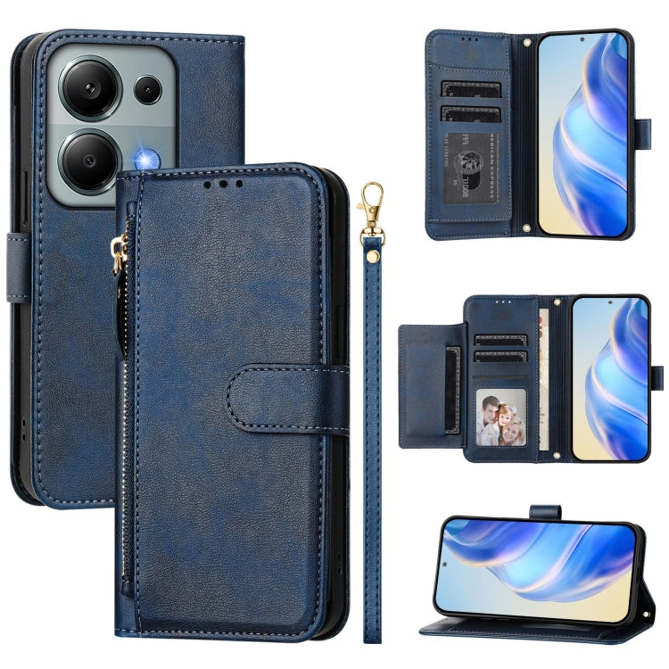Multi-Card Slots Zipper Wallet Leather Phone Case, For Redmi Note 14 5G, For Redmi 14C 4G, For Redmi K70 Ultra 5G, For Redmi 13 5G / 4G Global, For Redmi A3 4G Global / A3X 4G, For Redmi Note 13 Pro 4G Global, For Redmi Note 13 4G Global               ...