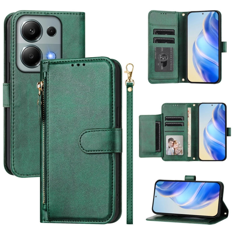 Multi-Card Slots Zipper Wallet Leather Phone Case, For Redmi Note 14 5G, For Redmi 14C 4G, For Redmi K70 Ultra 5G, For Redmi 13 5G / 4G Global, For Redmi A3 4G Global / A3X 4G, For Redmi Note 13 Pro 4G Global, For Redmi Note 13 4G Global               ...
