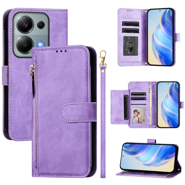 Multi-Card Slots Zipper Wallet Leather Phone Case, For Redmi Note 14 5G, For Redmi 14C 4G, For Redmi K70 Ultra 5G, For Redmi 13 5G / 4G Global, For Redmi A3 4G Global / A3X 4G, For Redmi Note 13 Pro 4G Global, For Redmi Note 13 4G Global               ...