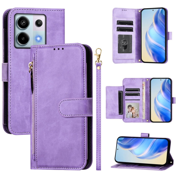 Multi-Card Slots Zipper Wallet Leather Phone Case, For Redmi Note 14 5G, For Redmi 14C 4G, For Redmi K70 Ultra 5G, For Redmi 13 5G / 4G Global, For Redmi A3 4G Global / A3X 4G, For Redmi Note 13 Pro 4G Global, For Redmi Note 13 4G Global               ...