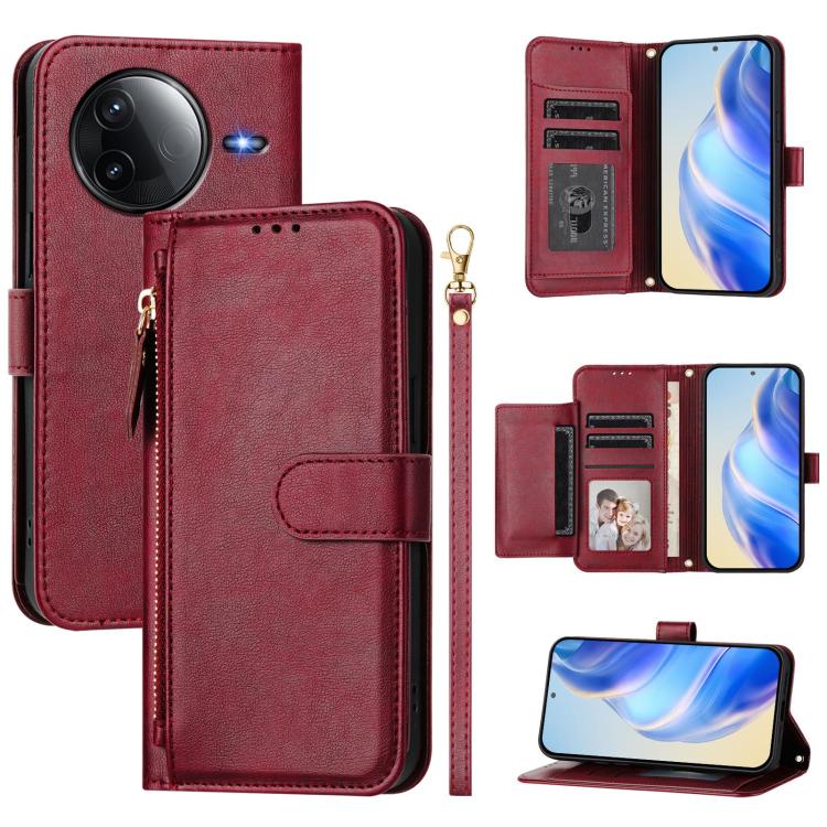 Multi-Card Slots Zipper Wallet Leather Phone Case, For Redmi 15 5G / 4G EU 171mm, For Redmi 13 4G / 5G / 13x / Xiaomi Poco M6 4G, For Redmi A5 4G 171.7mm / Xiaomi Poco C71, For Redmi K80 Pro / Xiaomi Poco F7 Ultra, For Redmi Note 14 4G 164.84mm        ...