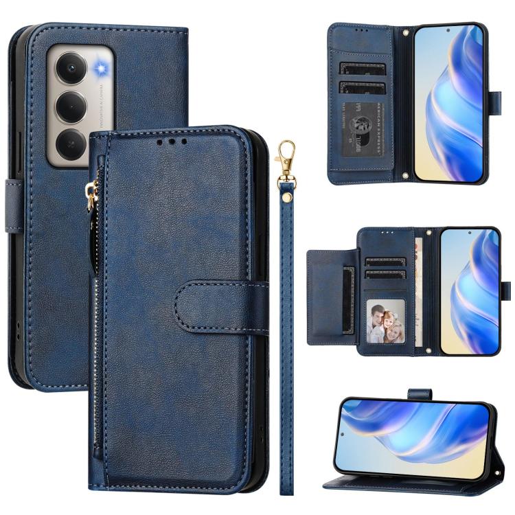 Multi-Card Slots Zipper Wallet Leather Phone Case, For Redmi A7 Pro 4G / 5G 171mm / Poco C85x 5G, For Redmi 15a 5G, For Redmi Turbo 5 Max 5G / Poco X8 Pro Max 5G, For Redmi Turbo 5 5G / Poco X8 Pro 5G, For Redmi Note 15 Pro+ 5G Global 163.3mm          ...