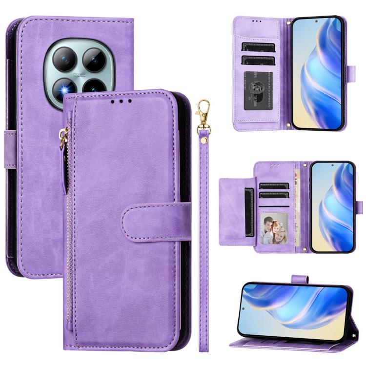 Multi-Card Slots Zipper Wallet Leather Phone Case, For Redmi A7 Pro 4G / 5G 171mm / Poco C85x 5G, For Redmi 15a 5G, For Redmi Turbo 5 Max 5G / Poco X8 Pro Max 5G, For Redmi Turbo 5 5G / Poco X8 Pro 5G, For Redmi Note 15 Pro+ 5G Global 163.3mm          ...