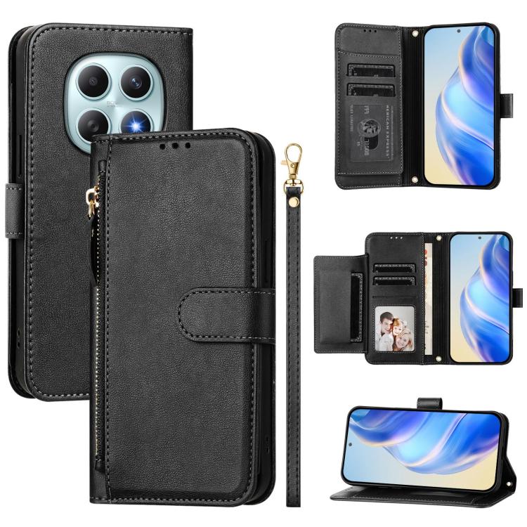 Multi-Card Slots Zipper Wallet Leather Phone Case, For Redmi A7 Pro 4G / 5G 171mm / Poco C85x 5G, For Redmi 15a 5G, For Redmi Turbo 5 Max 5G / Poco X8 Pro Max 5G, For Redmi Turbo 5 5G / Poco X8 Pro 5G, For Redmi Note 15 Pro+ 5G Global 163.3mm          ...