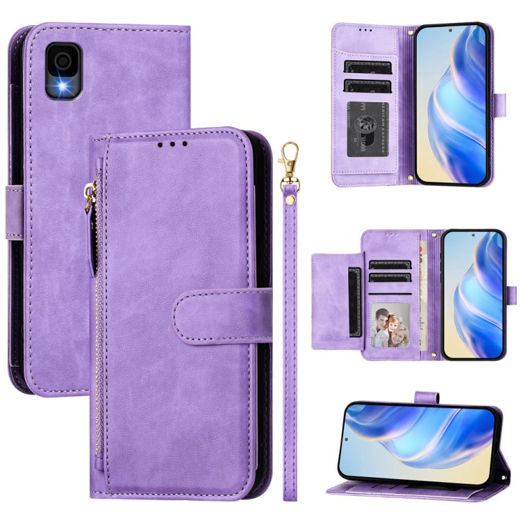 Multi-Card Slots Zipper Wallet Leather Phone Case, For TCL 30T T603DL, For TCL 30 Z T602DL, For TCL 30 4G / 5G / TCL 30+, For TCL 30 SE, For TCL 30 XE 5G, For TCL 20 R 5G
