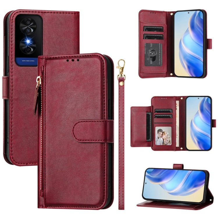 Multi-Card Slots Zipper Wallet Leather Phone Case, For TCL K70 4G / K70 Power 4G, For TCL NxtPaper 70 Pro 5G, For TCL K32 5G / K33 5G, For TCL 60 NxtPaper, For TCL 605 / TCL 60 SE, For TCL 50 5G / 50 XE NxtPaper / 50 XE, For TCL 50 Pro NxtPaper        ...