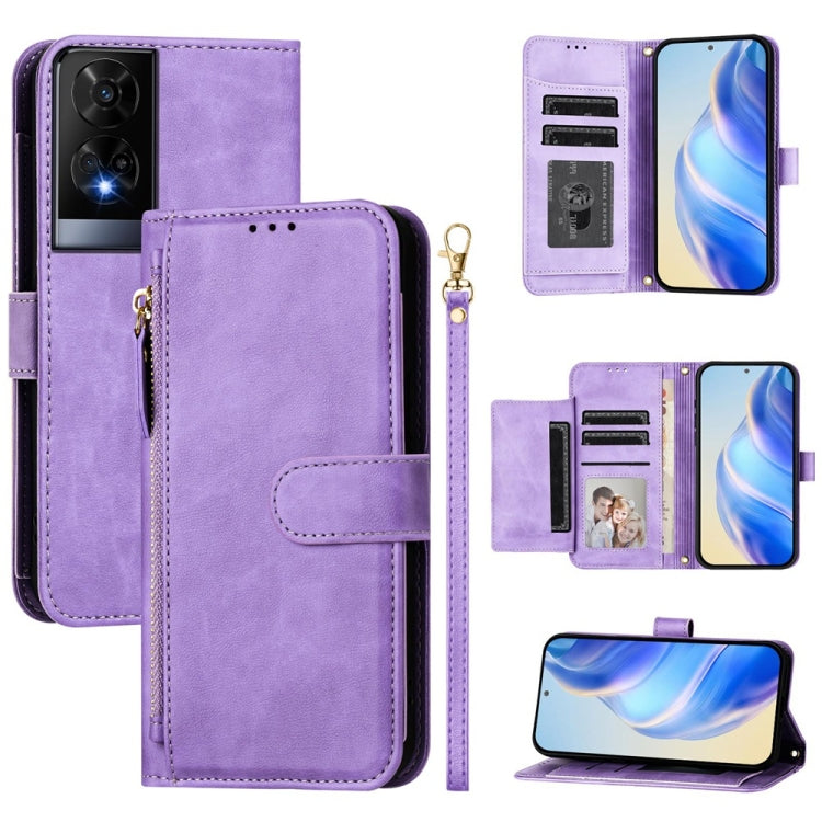 Multi-Card Slots Zipper Wallet Leather Phone Case, For TCL 201, For TCL 50 XL 5G, For TCL 50 XE, For TCL 50 SE, For TCL 501, For TCL 505, For TCL 502, For TCL 405 / 406 / 408
