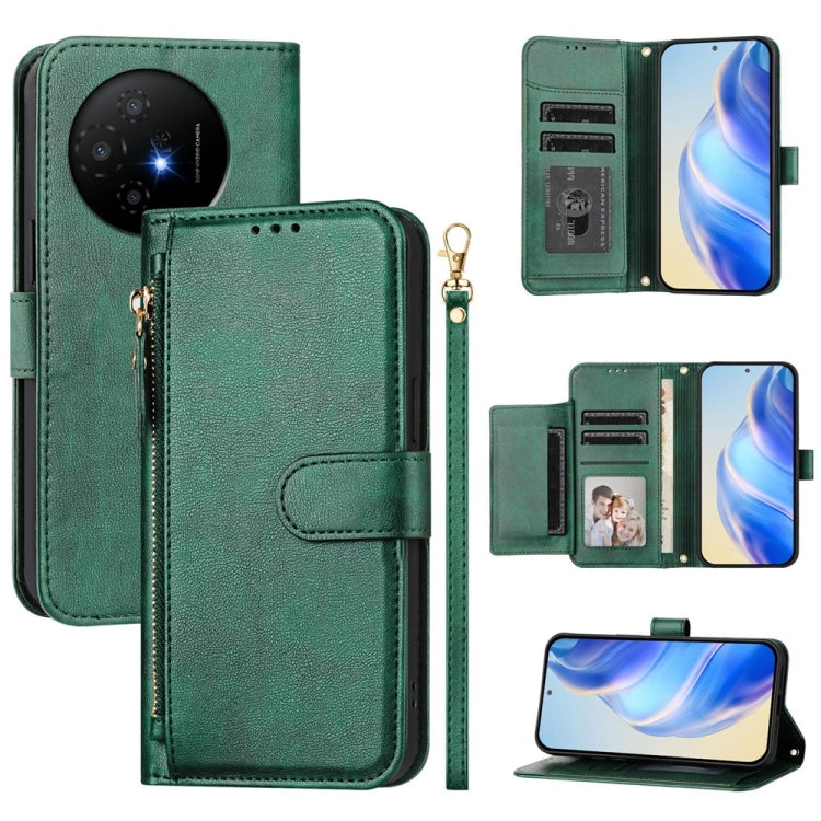 Multi-Card Slots Zipper Wallet Leather Phone Case, For TCL 201, For TCL 50 XL 5G, For TCL 50 XE, For TCL 50 SE, For TCL 501, For TCL 505, For TCL 502, For TCL 405 / 406 / 408