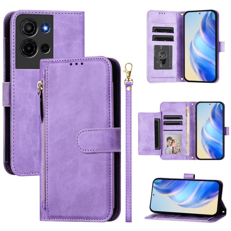 Multi-Card Slots Zipper Wallet Leather Phone Case, For TCL K70 4G / K70 Power 4G, For TCL NxtPaper 70 Pro 5G, For TCL K32 5G / K33 5G, For TCL 60 NxtPaper, For TCL 605 / TCL 60 SE, For TCL 50 5G / 50 XE NxtPaper / 50 XE, For TCL 50 Pro NxtPaper        ...